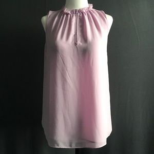 NWOT Naked Zebra Ruffle Mock Neck Tank